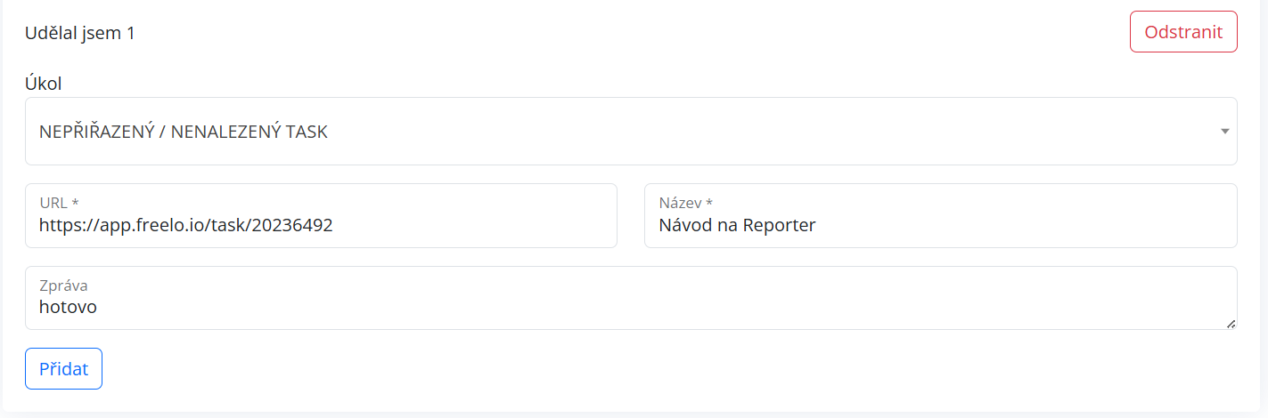 Reporter nenalezeny